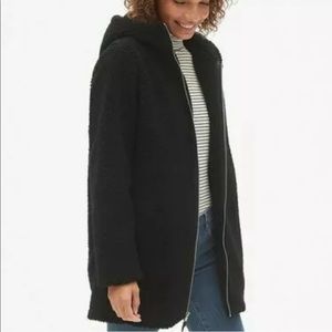 NWT Gap Sherpa Teddy Bear Coat Black